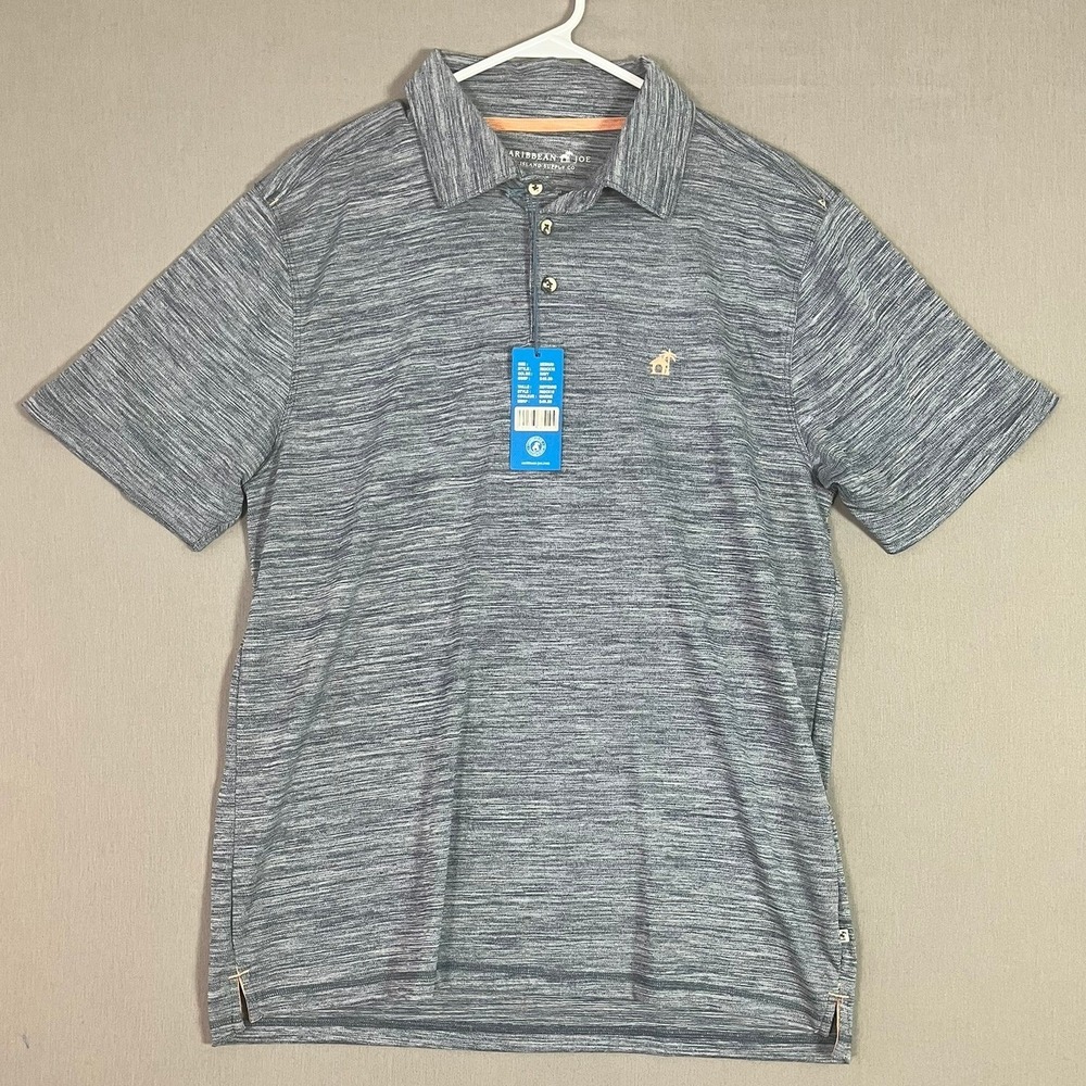 Caribbean Joe Island Supply Co UV Protected Polo Coastal Dadcore Resort Shirt M